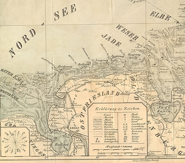 Teil-Streckenverlauf Ostfriesische Kuestenbahn