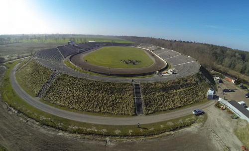 Motodrom Halbemond aus der Luftauf